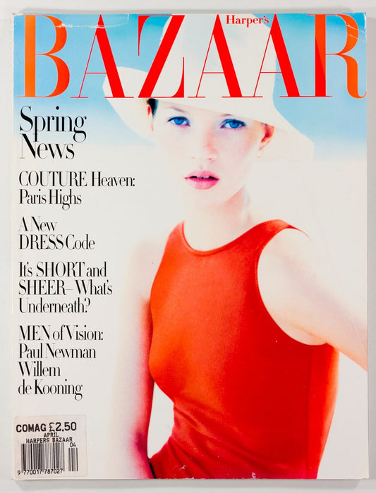 Kate Moss CLAUDIA SCHIFFER Carrie Fisher HARPERS April 1994 de Kooning COUTURE