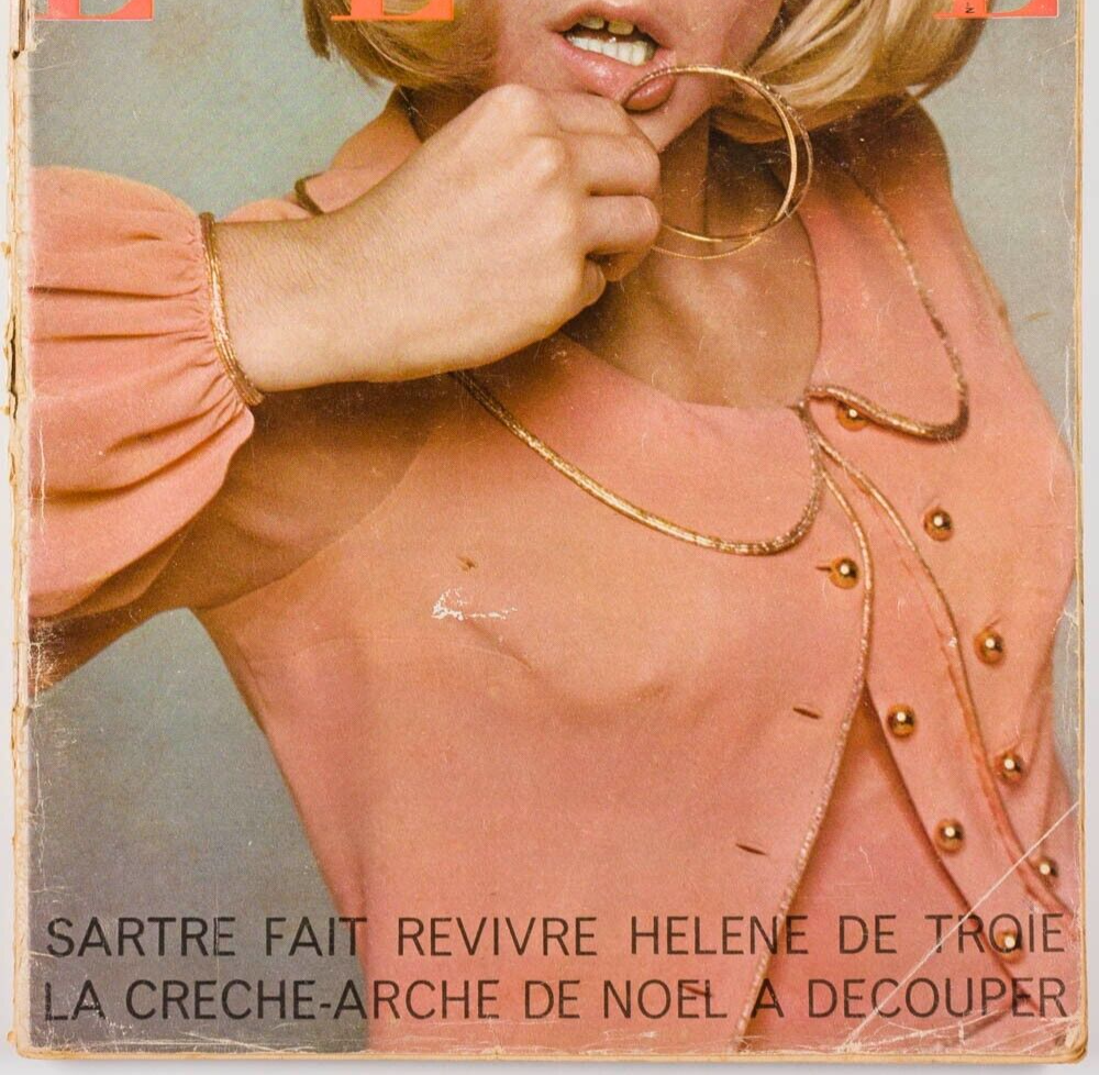 Sylvie Vartan RARE FRENCH ELLE magazine 1960s Parisian fashion VTG France PARIS