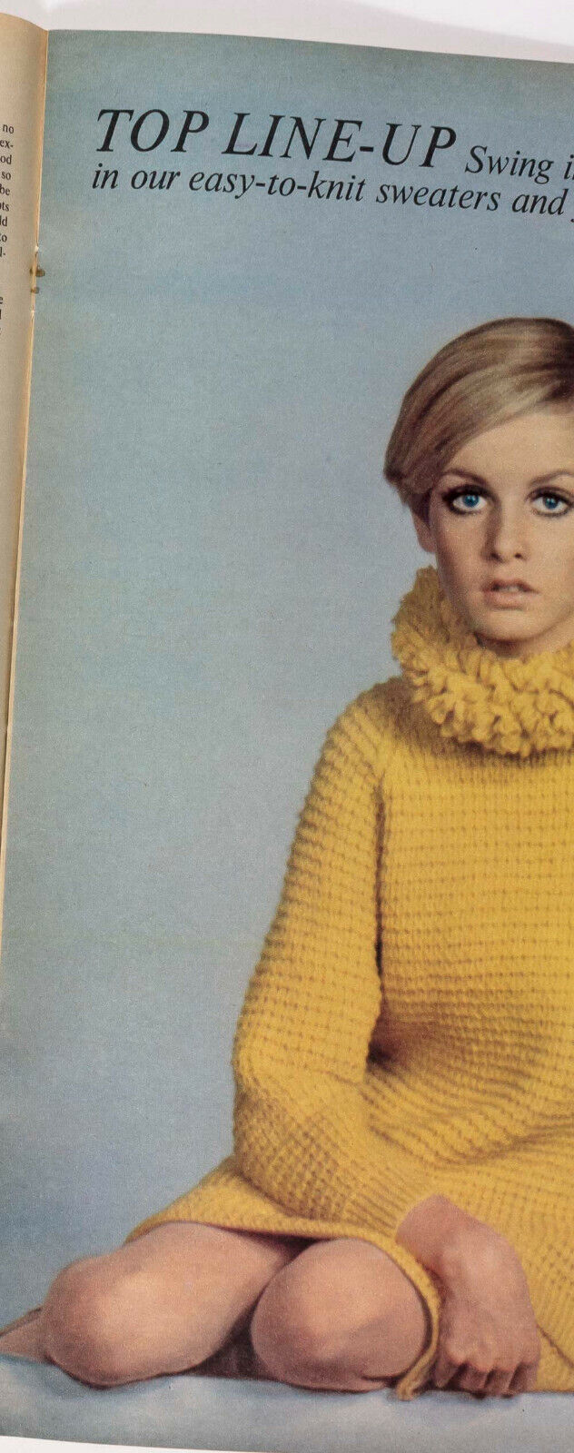 TWIGGY Peggy Moffitt FORSYTE SAGA 60's knitting pattern WOMAN'S MIRROR magazine