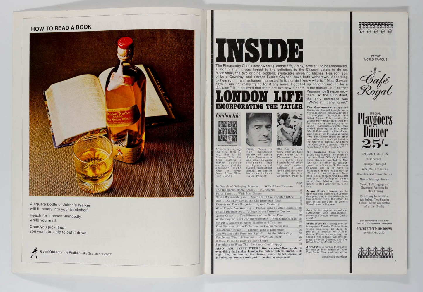 Swinging LONDON LIFE magazine June 1966 Carnaby DAVID BROWN ASTON Lorne Greene
