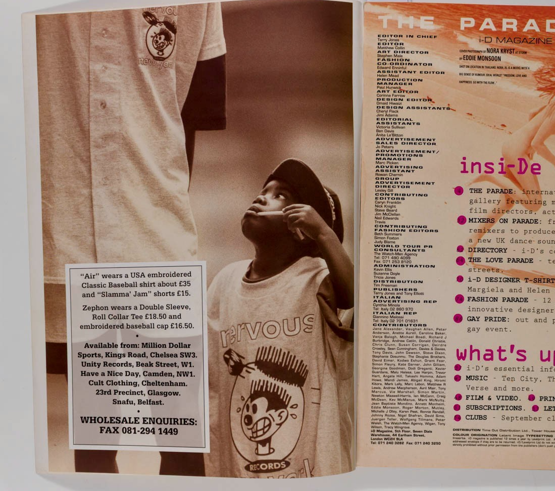 WOLFGANG TILLMANS Craig McDean DEXTER FLETCHER i-D magazine September 1992 HYPER