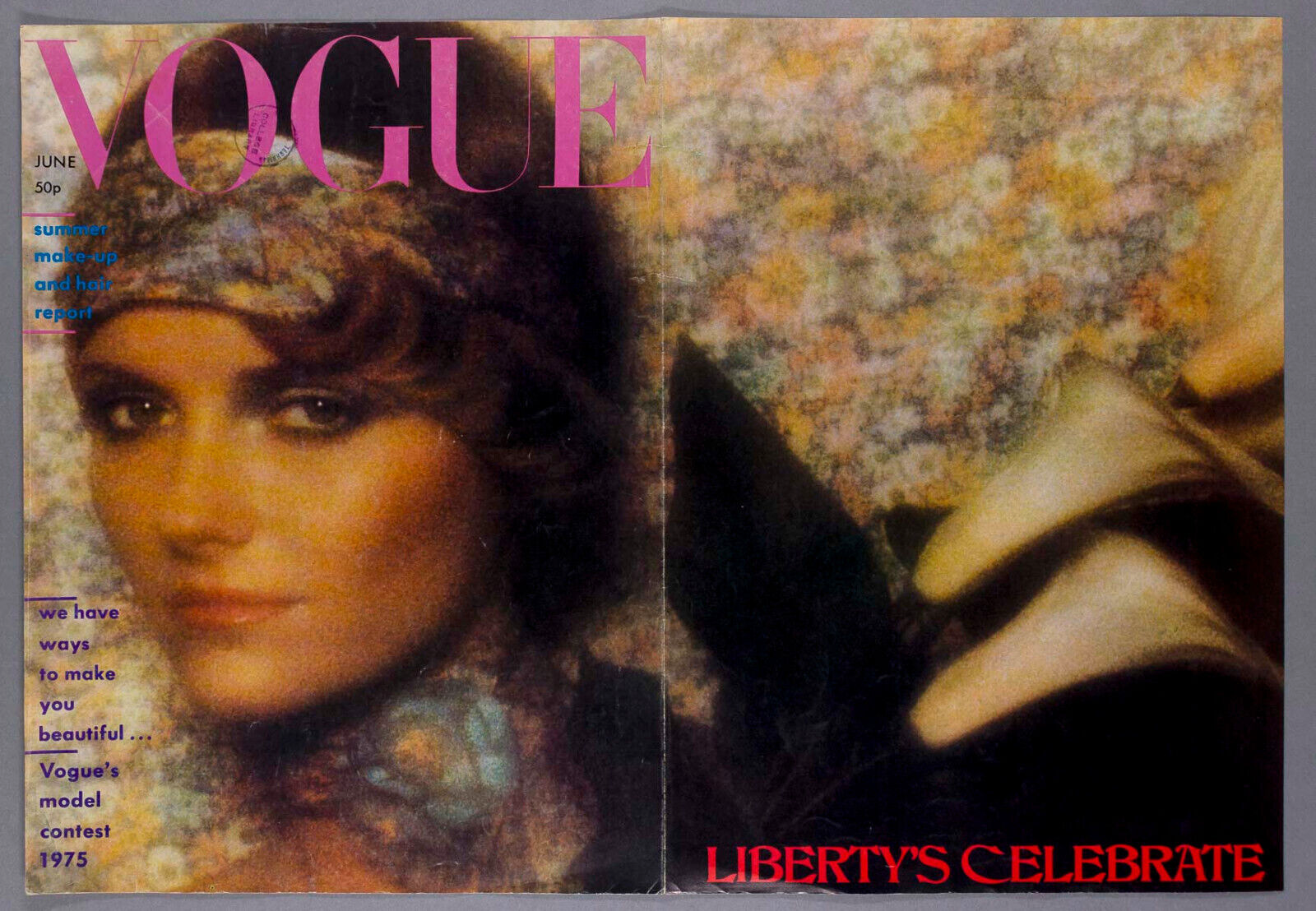 CHERYL TIEGS Liberty's Centenary POSTER Vogue magazine ~ FOLDOUT COVER PAGE ONLY