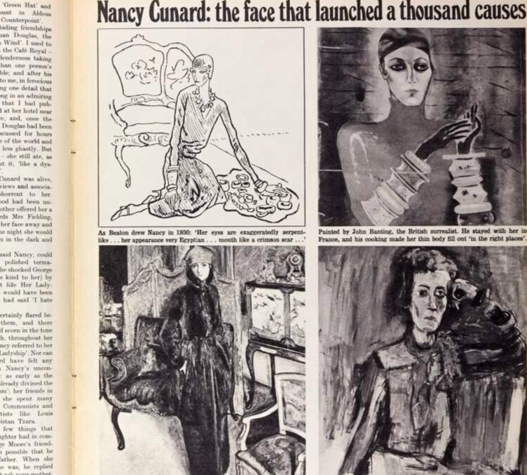 Mary Quant CECIL BEATON Nancy Cunard MICHAEL CHOW Jean Varon ~ Observer magazine