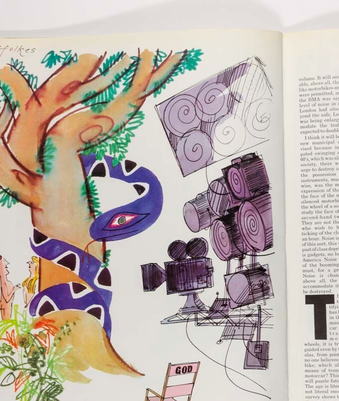 DONOVAN Diana Rigg JEAN SHRIMPTON London Life magazine October 1965 Scarfe EDNA