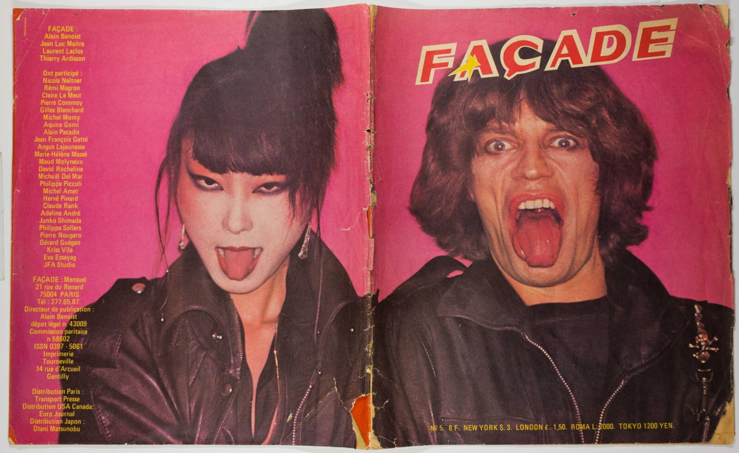Mick Jagger SAYOKO Guy Bourdin FACADE magazine 5 1978 Charles Bukowski IGGY POP