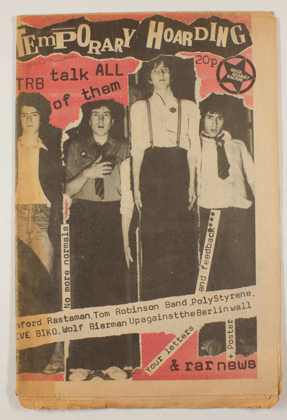 RAR Tom Robinson Band POLY STYRENE Wolf Biermann TEMPORARY HOARDING magazine # 4