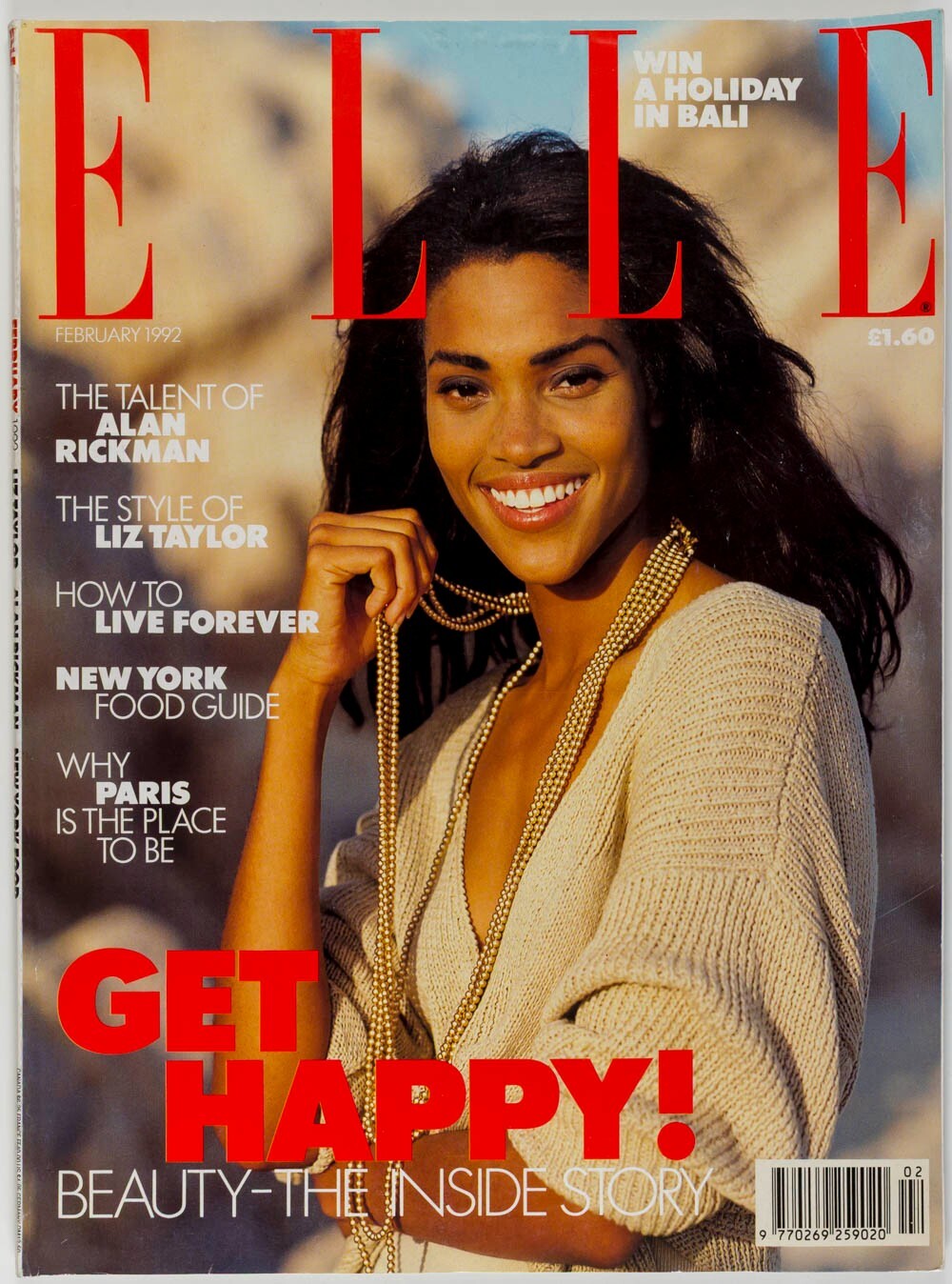 Stephanie Roberts ALAN RICKMAN Nadja Auermann ELLE MAGAZINE February 1992 Matesi