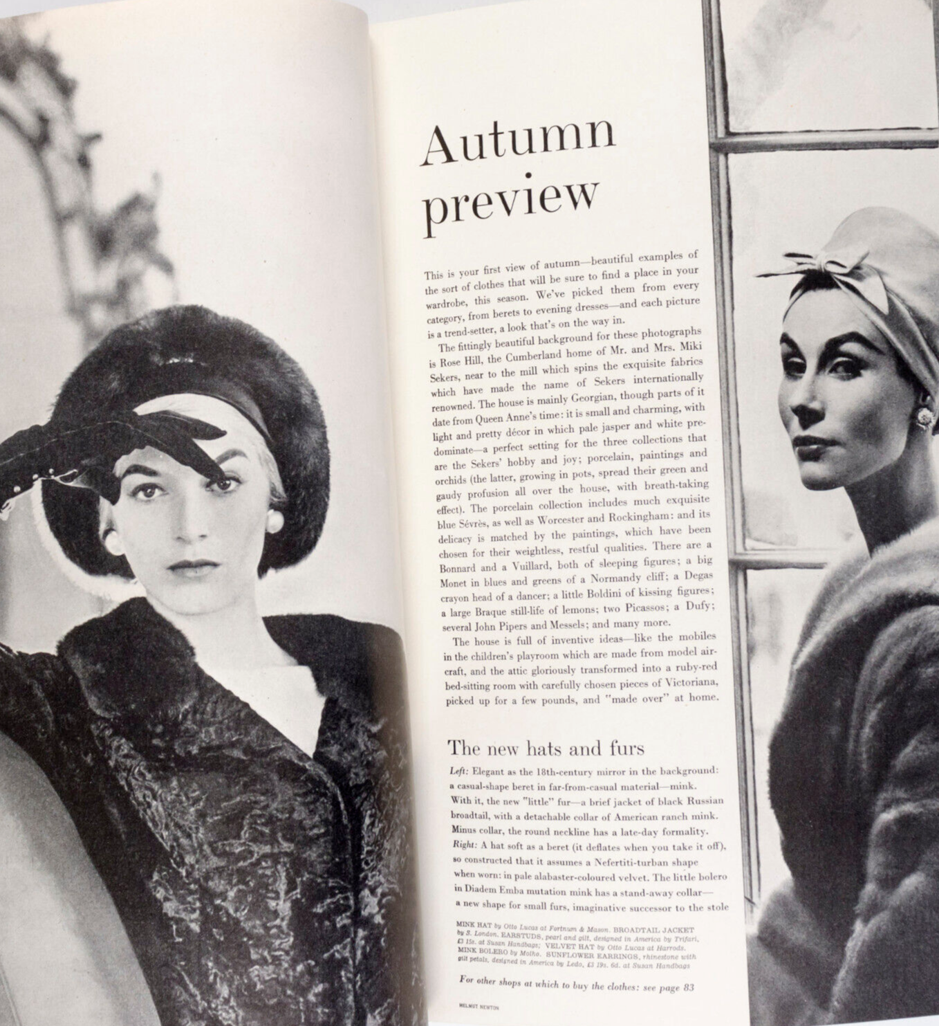 Marie Helene Arnaud NORMAN PARKINSON Helmut Newton RENE BOUCHE vtg FUCHSIA VOGUE