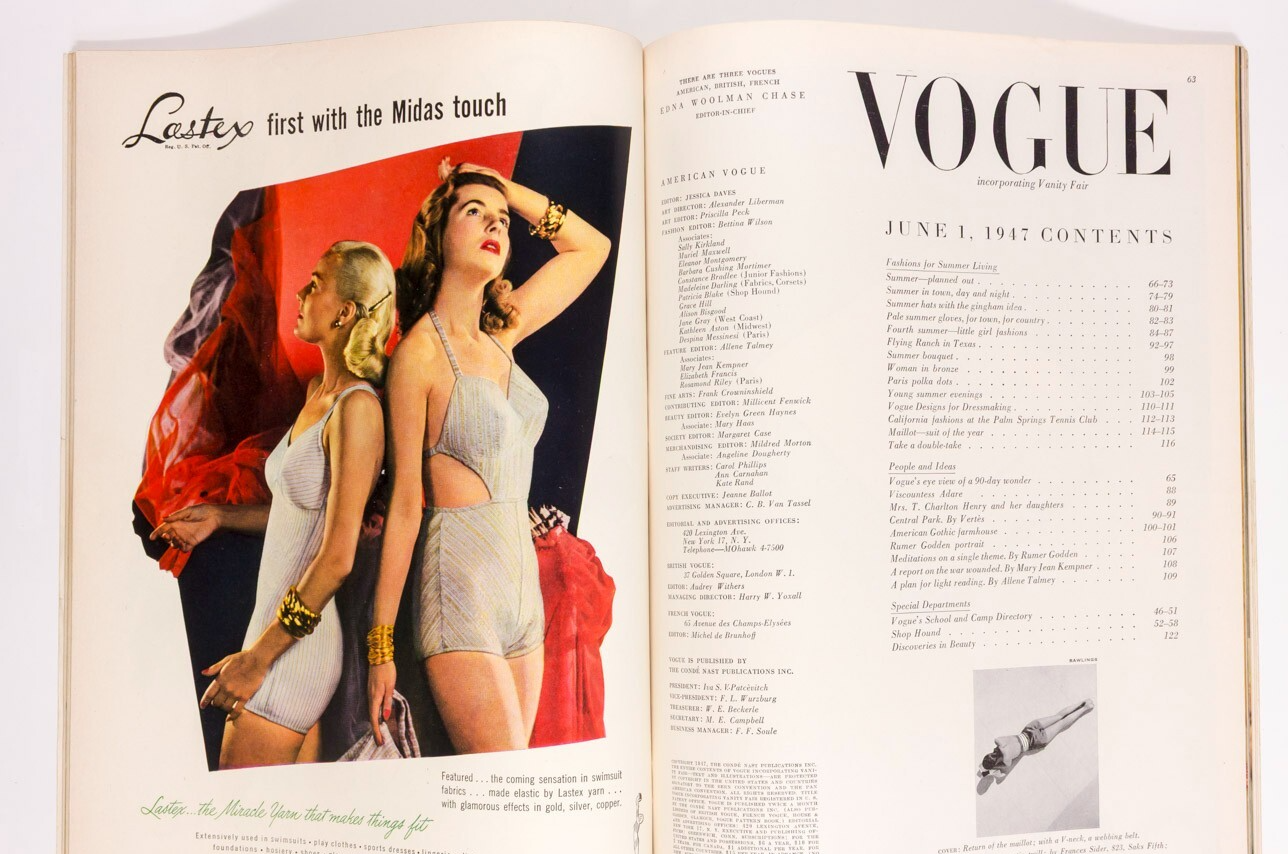John Rawlings VERTES Cecil Beaton HORST  Vogue June 1 1947 MARY FAULCONER Summer