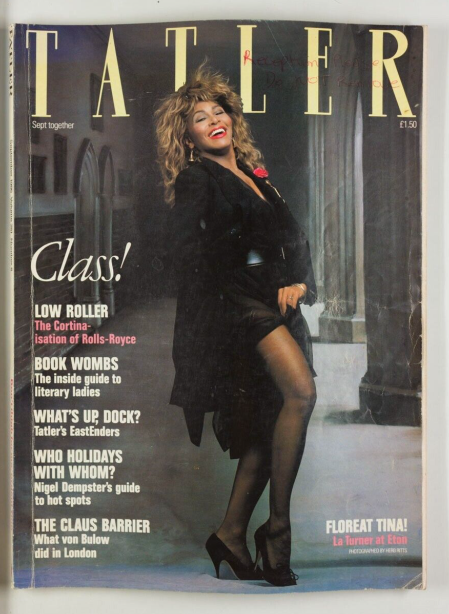 TINA TURNER by HERB RITTS at ETON Ariane Koizumi MICHAEL ROBERTS Tatler magazine