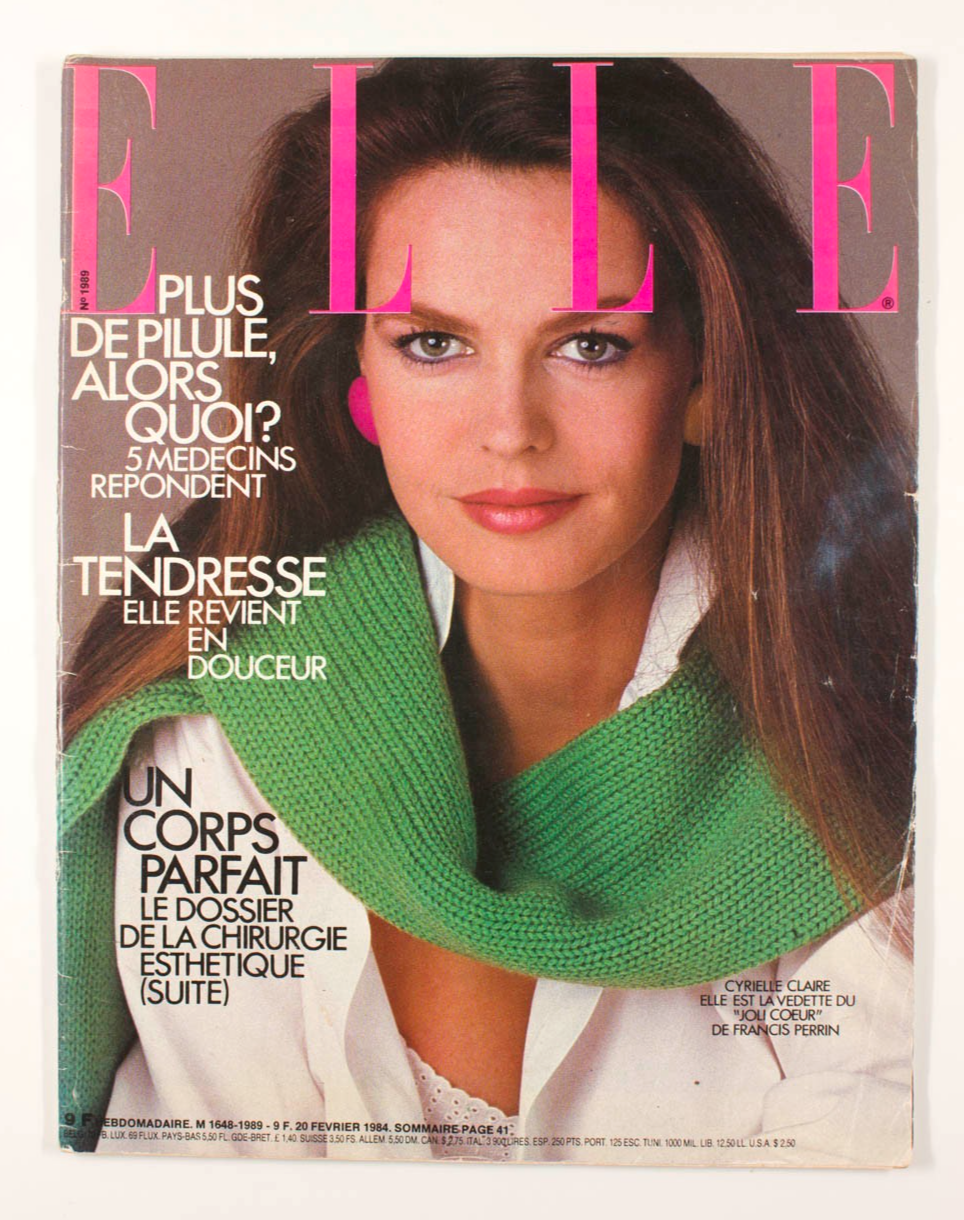 CYRIELLE CLAIRE Linda Evans ELLE MAGAZINE 20 February 1984 Francis Perrin # 1989