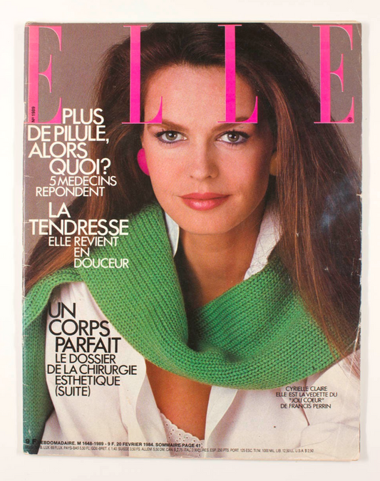 CYRIELLE CLAIRE Linda Evans ELLE MAGAZINE 20 February 1984 Francis Perrin # 1989