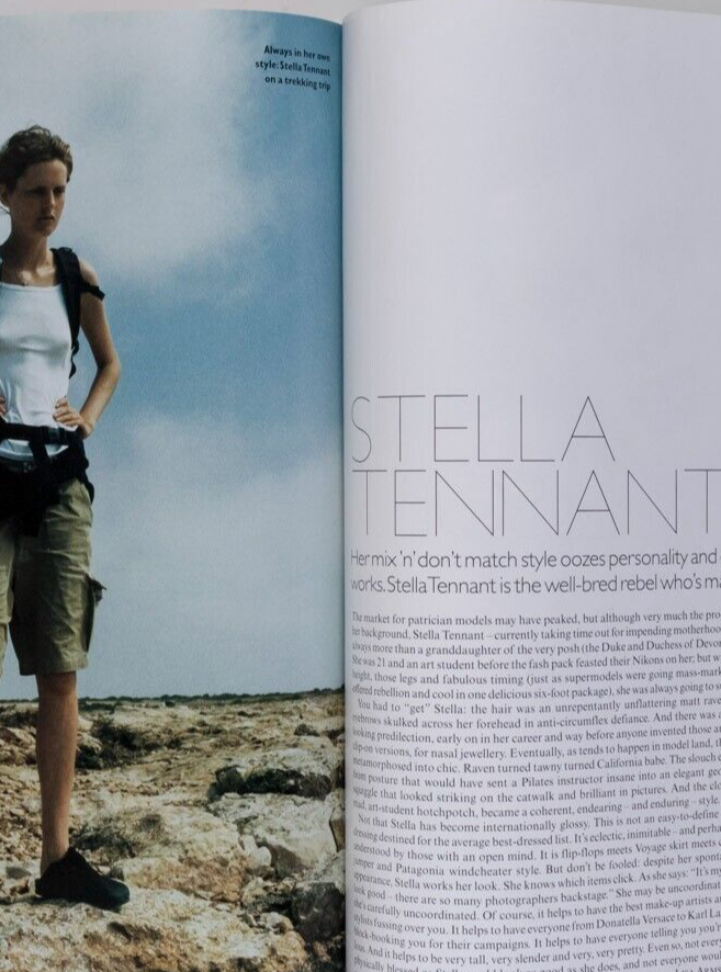 KATE MOSS Stella Tennant ALL SAINTS Georgina Cooper VOGUE magazine June 1998 vtg