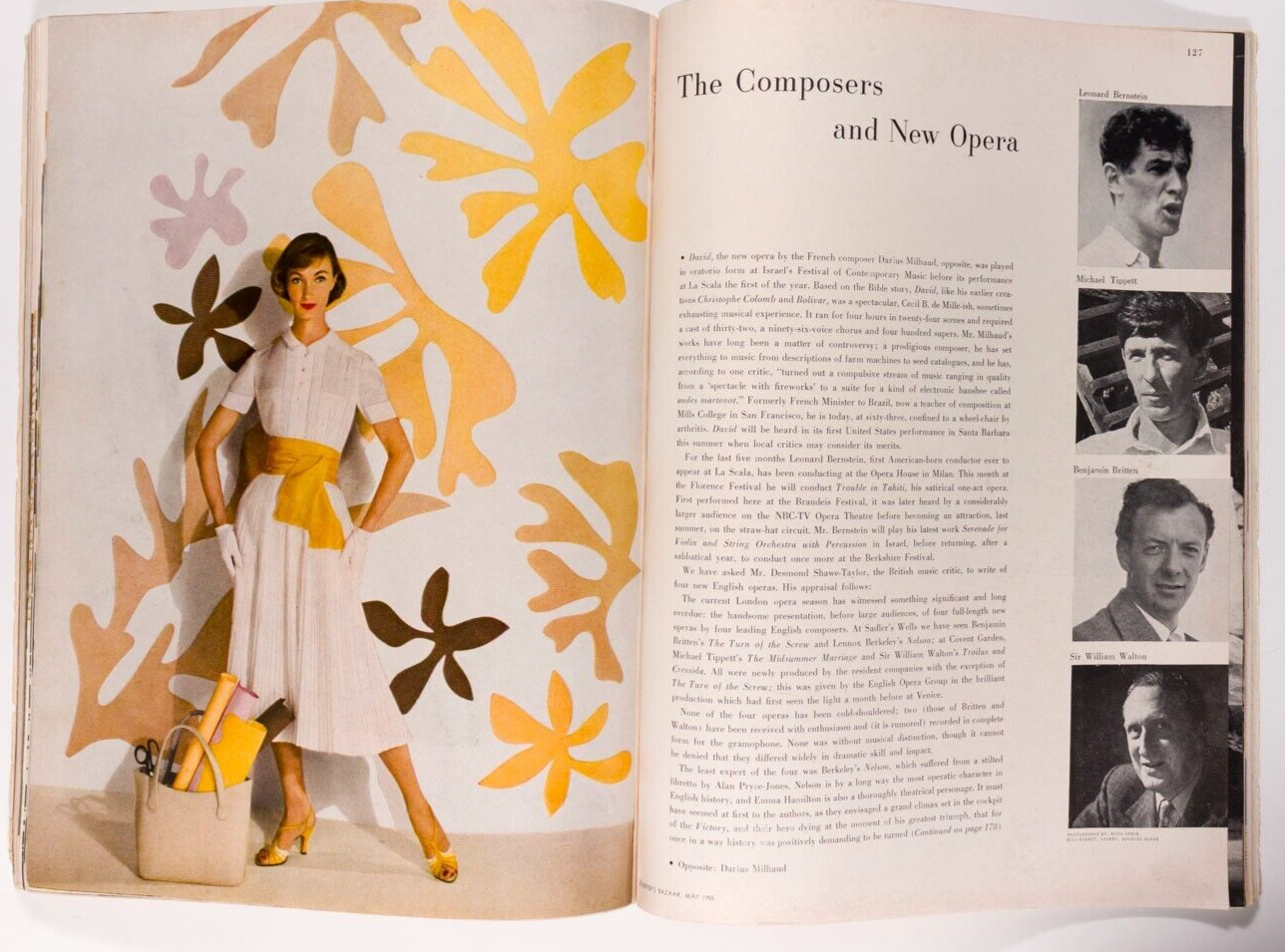 RICHARD AVEDON Suzy Parker LOUISE DAHL-WOLFE Harper's Bazaar 1955 May OLDSMOBILE