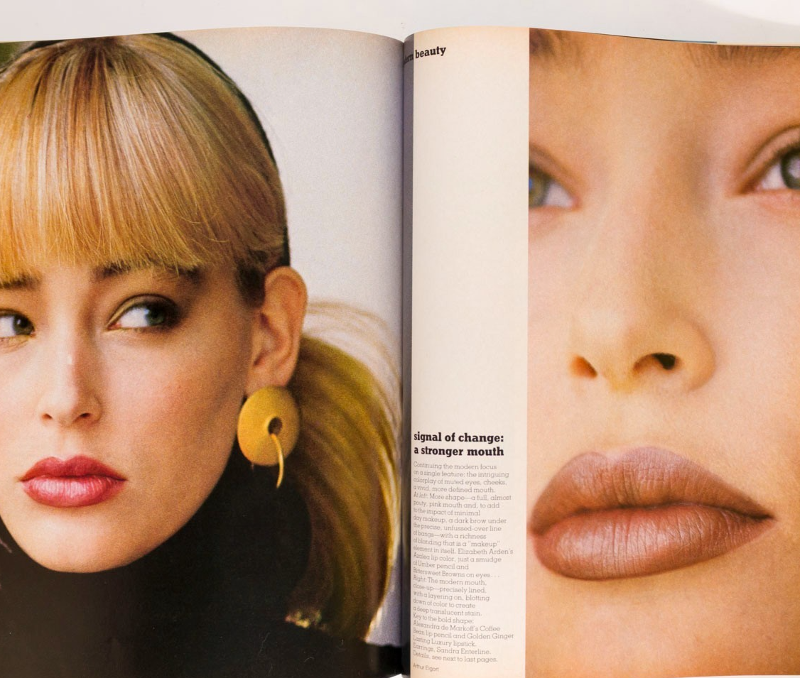 Alexa Singer HELMUT NEWTON Christy Turlington CDG Vogue October 1985 40 birthday