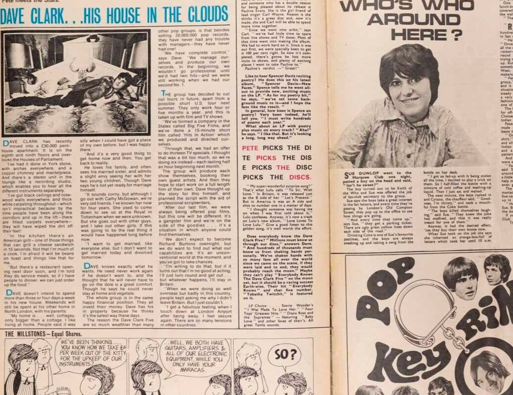 Keith West SMALL FACES Tremeloes THE WHO Bee Gees DAVE CLARK Jackie magazine 60s