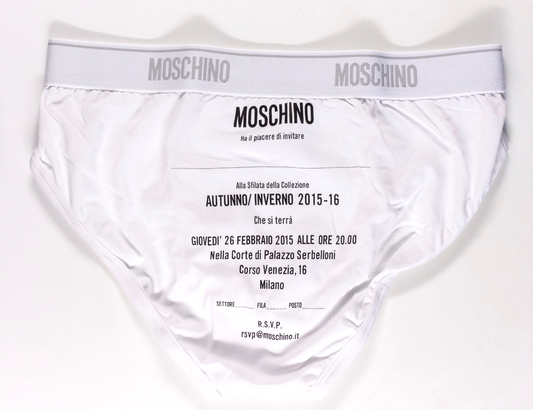 MOSCHINO Underpants SHOW INVITATION Autumn Winter 2015 Milan BNIB Y-Fronts PROMO