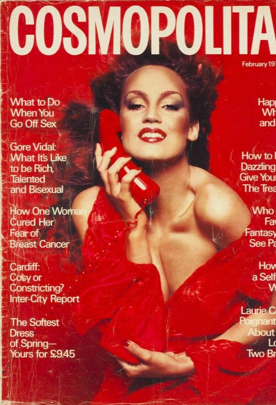 JERRY HALL Steve Hiett LAURIE COLWIN Bill King JOHN CARTER Cosmopolitan magazine