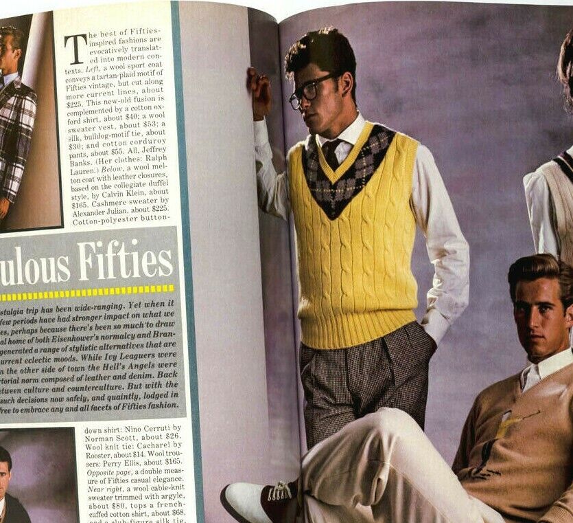 RICK EDWARDS Matt Norklun MATSUDA 25th Anniversary PIERRE CARDIN GQ 1982 October