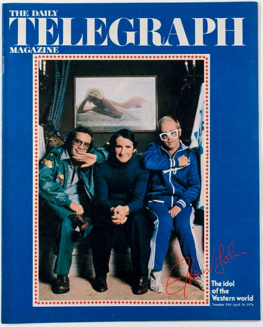 Elton John BERNIE TAUPIN Terry O'Neill JOHN REID Miles Gibson TELEGRAPH MAGAZINE