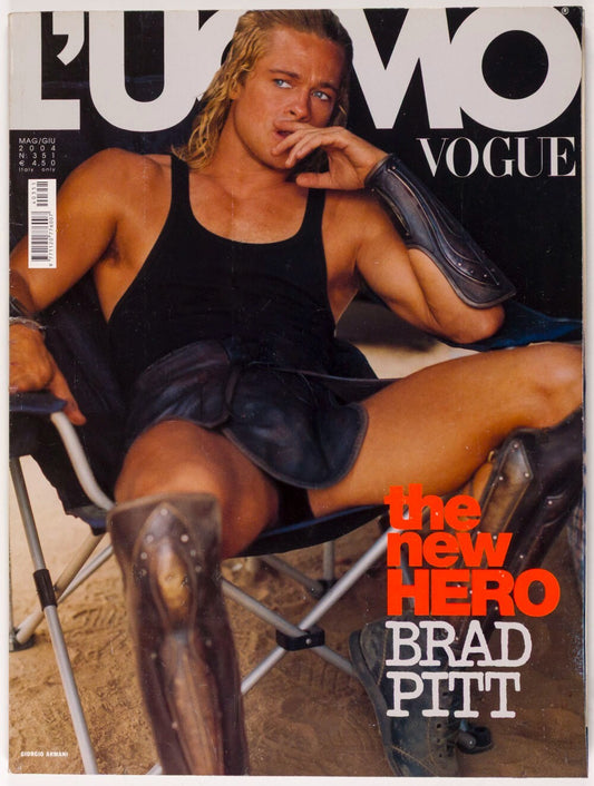 Brad Pitt STEVEN KLEIN James Spader L'UOMO VOGUE May 2004 Kevin Bacon BLONDE 351