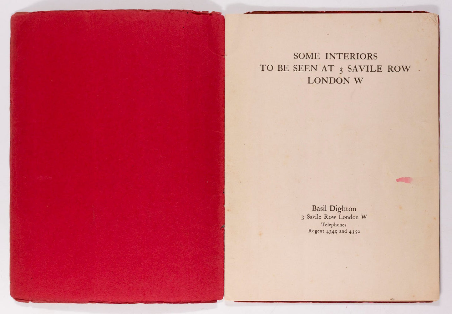 3 SAVILLE ROW The Beatles APPLE Basil Dighton INTERIORS Antique Sale London 1928