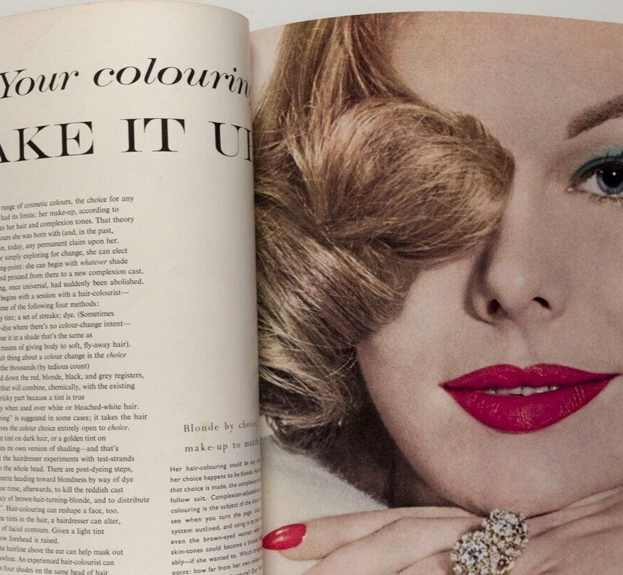 Irving Penn ERWIN BLUMENFELD Erica Perl VOGUE Beauty Book magazine 1958 Make-Up