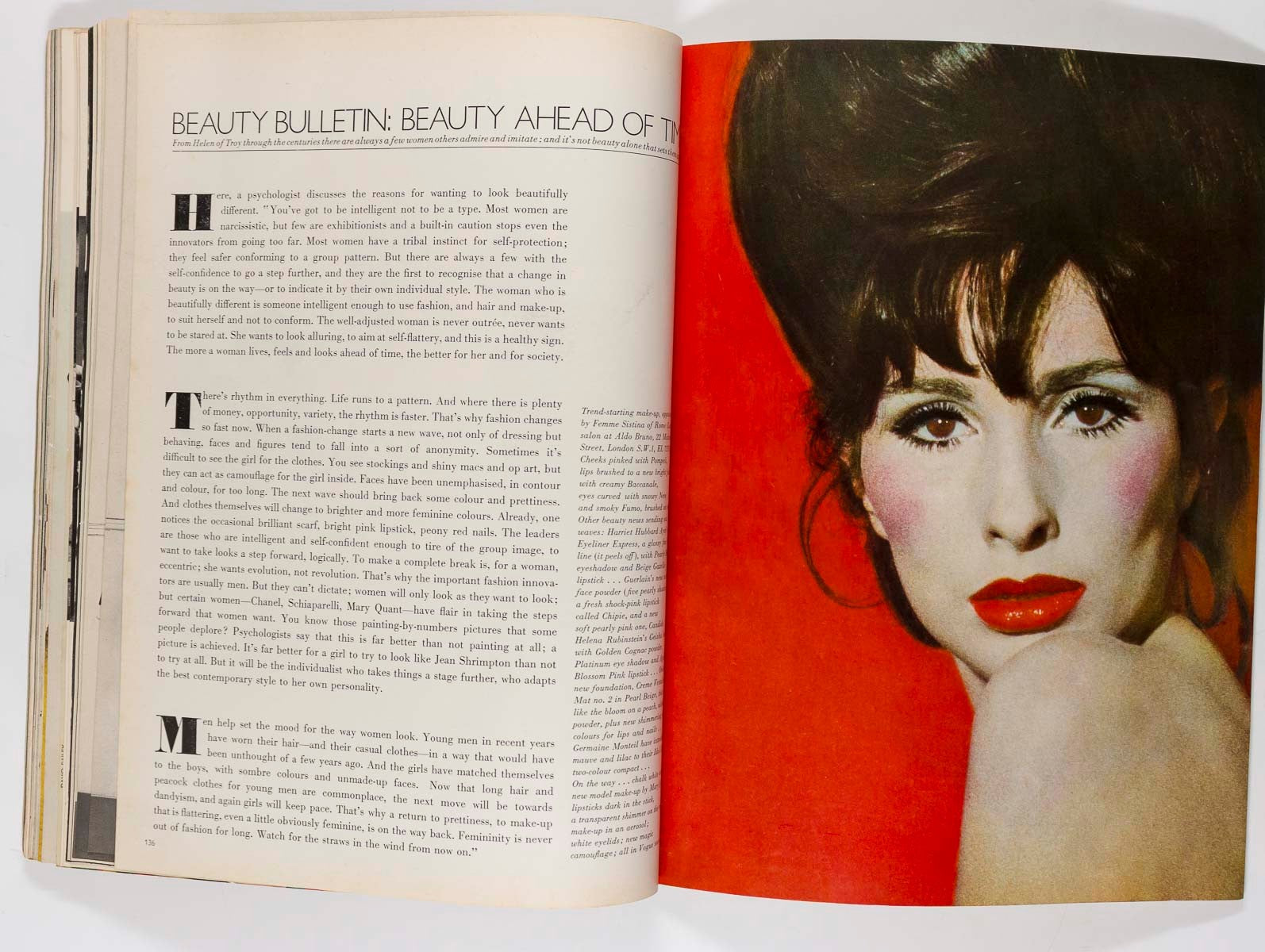 Donyale Luna 1st Vogue black model PEGGY MOFFITT Parkinson BAILEY vtg MARCH 1966