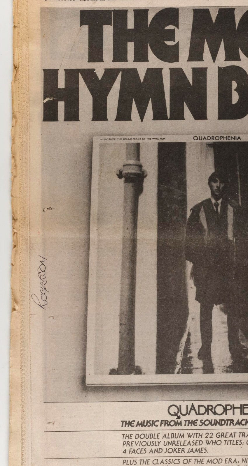 PAUL WELLER The Jam 79 SLITS Patti Smith MOD Lenny Kaye SOUNDS 22 September 1979