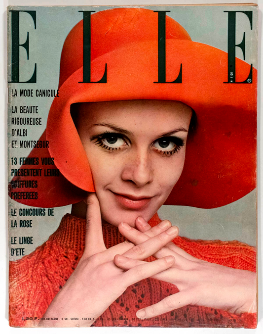 Twiggy JILL KENNINGTON Toulouse Lautrec ELLE magazine 20 July 1967 1126 Scavullo