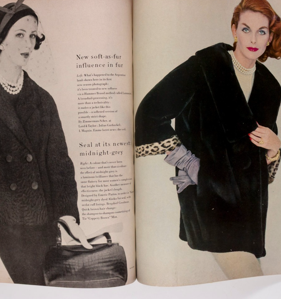 Anne St Marie RENE BOUCHE Bridal VOGUE July 1957 Marmie Eisenhower HORST Vevean