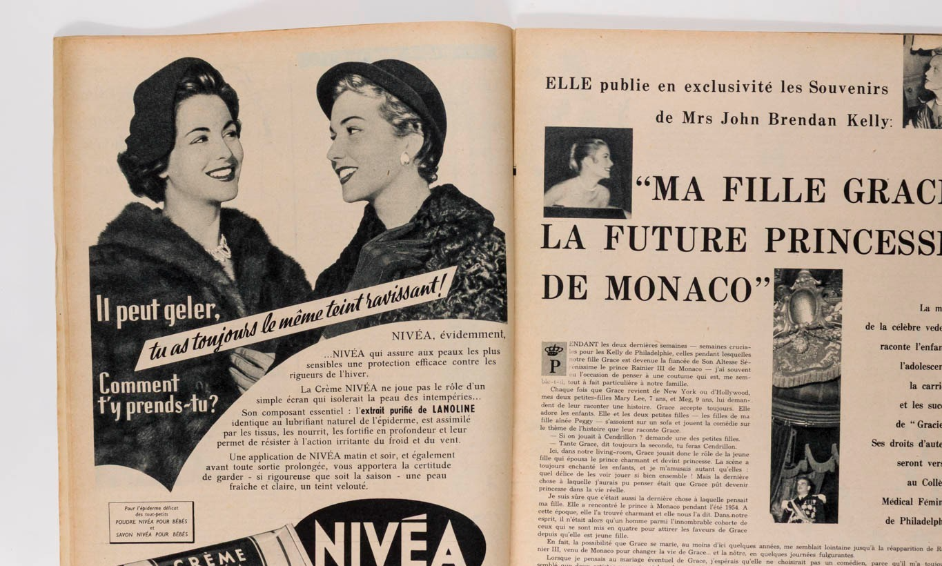 GRACE KELLY Mid-century modern CLAUDE KOGAN Elle January 1956 Princess HIMALAYAS