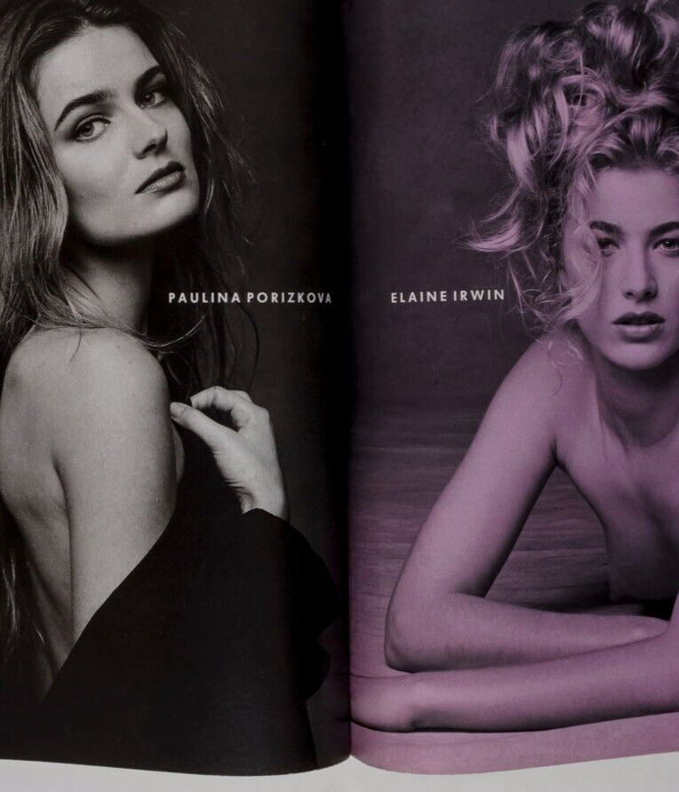 RENE GRUAU Stephanie Seymour PAULINA PORIZKOVA Isabelle Adjani MADAME FIGARO vtg