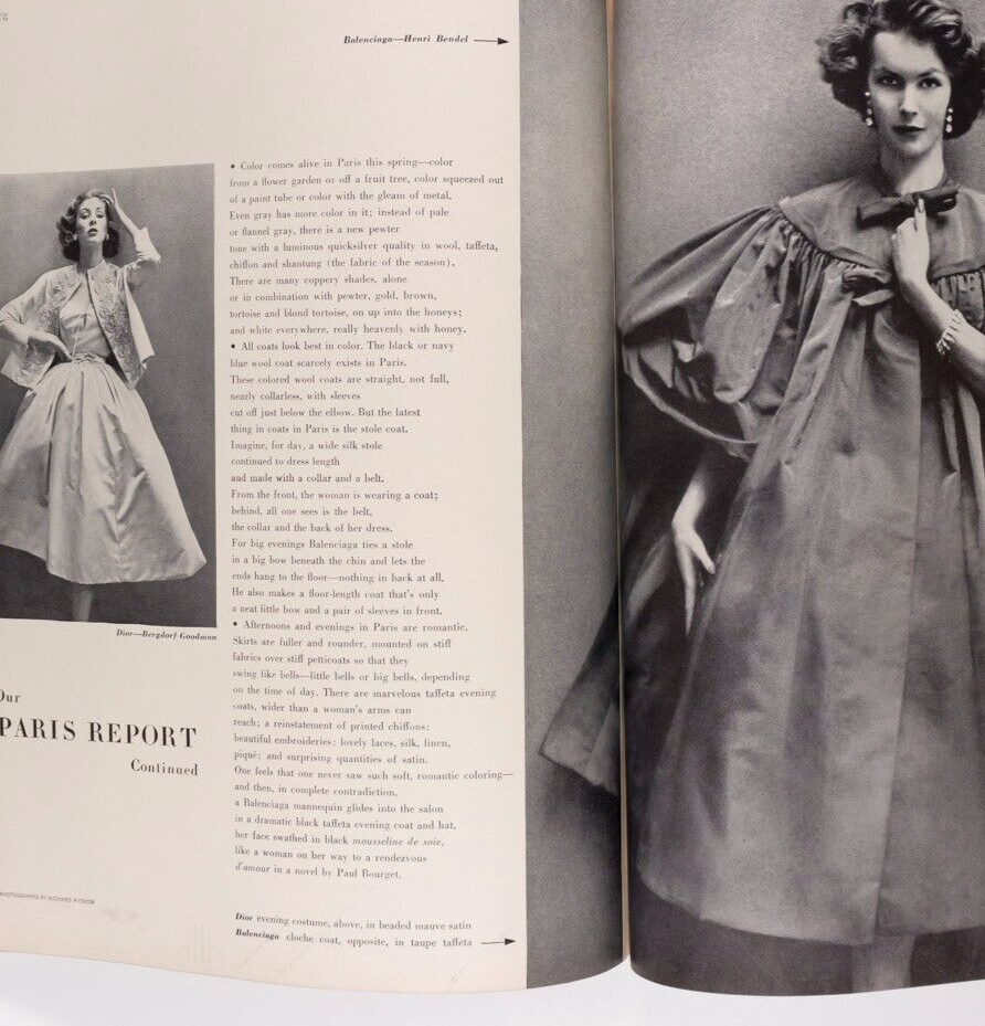 Sunny Harnett SALVADOR DALI Richard Avedon BALENCIAGA Paris Collections HARPER'S