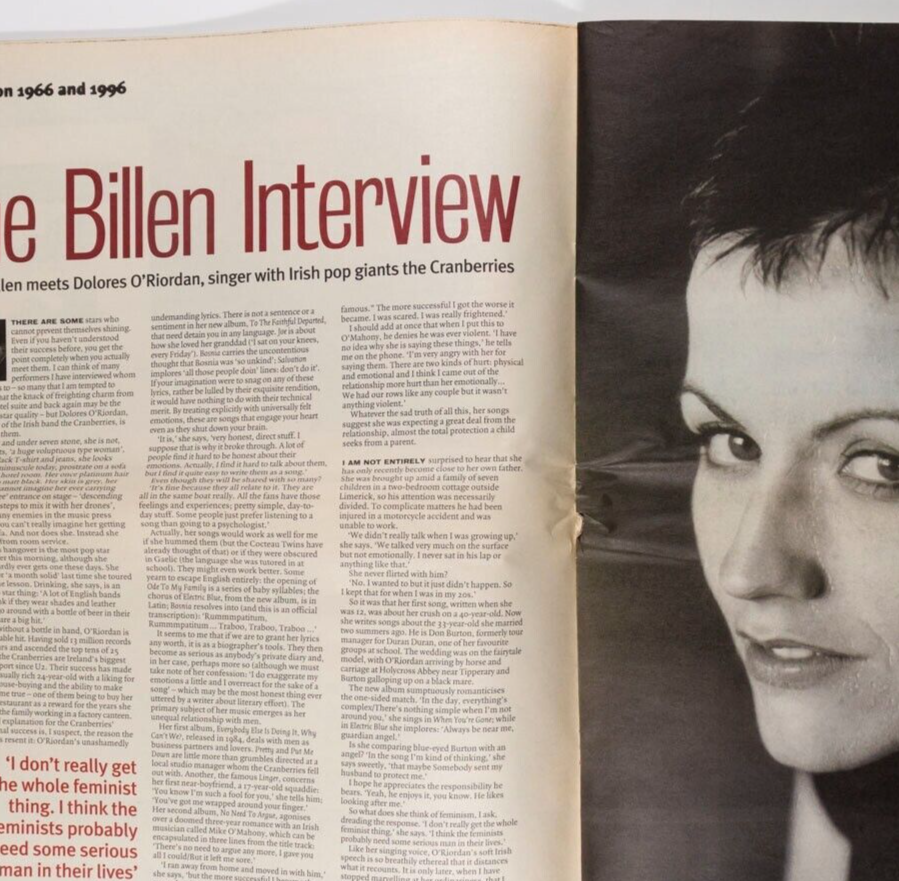 Damon Keith Albarn GOLDIE Dolores O'Riordan OBSERVER LIFE April 1996 Pete Tong