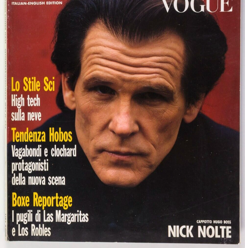 Nick Nolte ANTONIO LOPEZ Tyen DON KING skiwear ALBERTO TOMBA vtg L'UOMO VOGUE IT