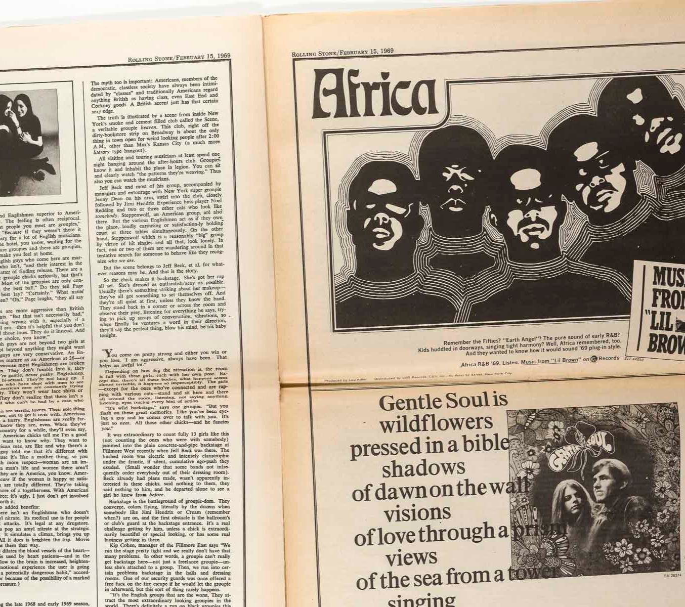 THE GROUPIES Miss Mercy ROLLING STONE February 15 1969 27 Baron Wolman GTO's vtg