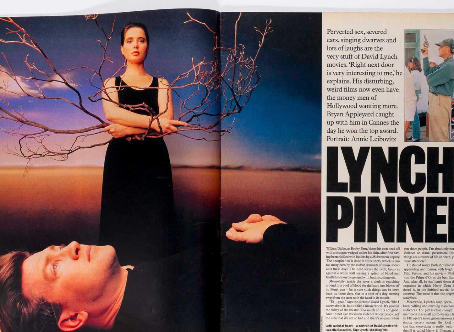 David Lynch ISABELLA ROSSELLINI Spadafora SUNDAY TIMES magazine 1990 Gail Elliot