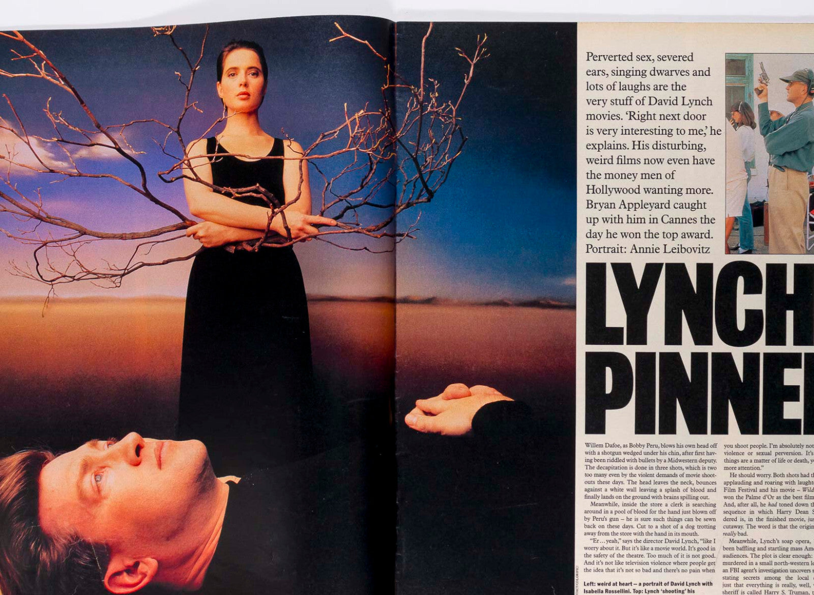 David Lynch ISABELLA ROSSELLINI Spadafora SUNDAY TIMES magazine 1990 Gail Elliot