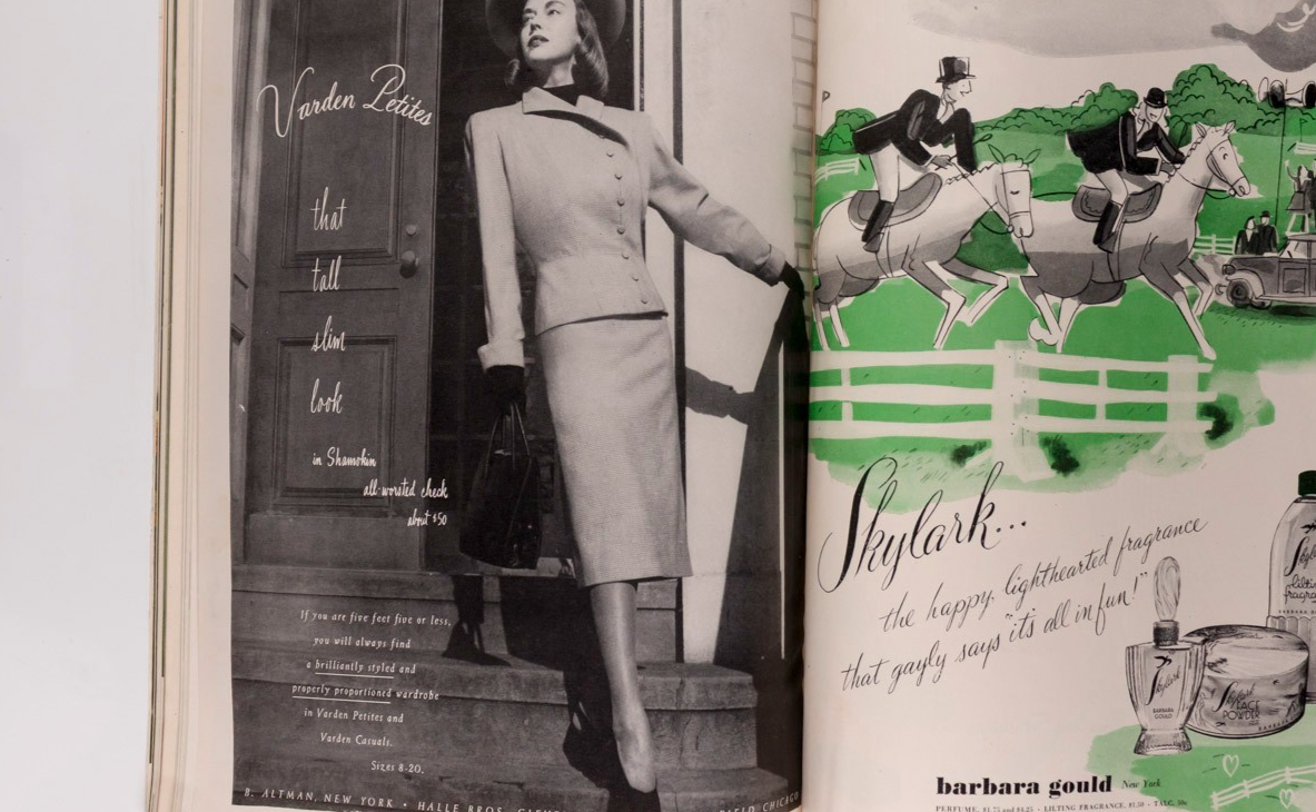 RENE BOUCHE Vertes PENN Vogue March 1947 Hitchcock BERGMAN Costume Institute VTG