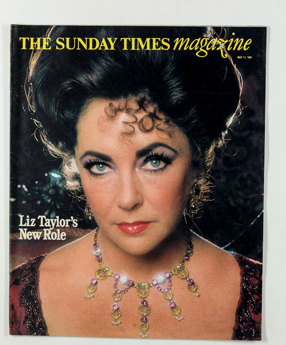 Elizabeth Taylor SPACE AGE SHUTTLE Jeff Beck SUNDAY TIMES magazine 1981 May GOLD