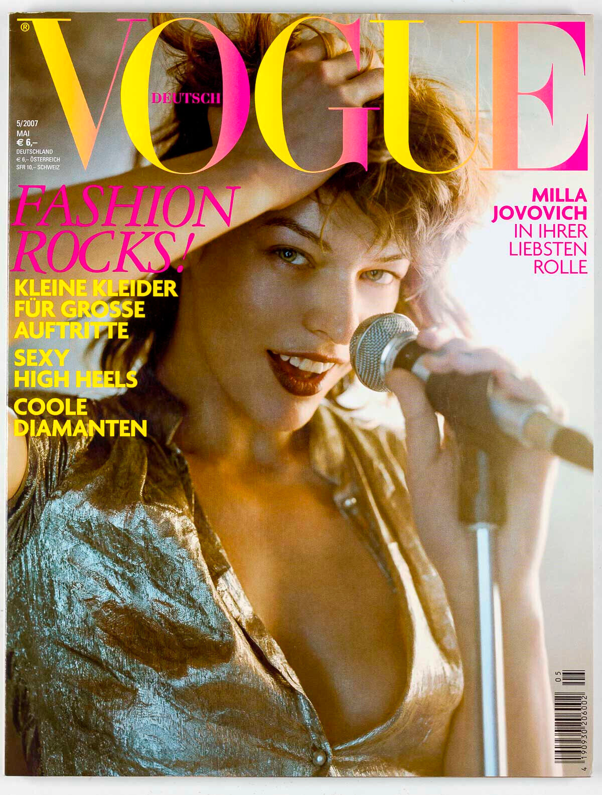 Milla Jovovich FASHION ROCKS Javier Vallhonrat DEUTSCH German Vogue magazine '07