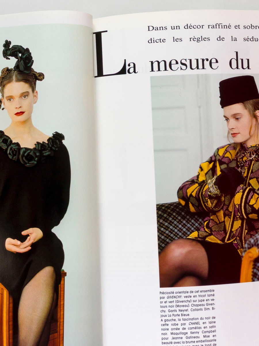 Carole Bouquet DALI Victoria Lockwood HARPERS BAZAAR FRANCE November 1986 Chanel