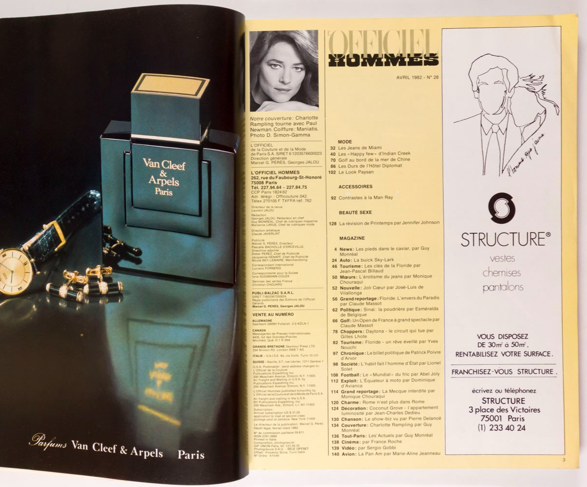 CHARLOTTE RAMPLING Sydne Rome DAYTONA BEACH Golf L'OFFICIEL HOMMES April 1982 28