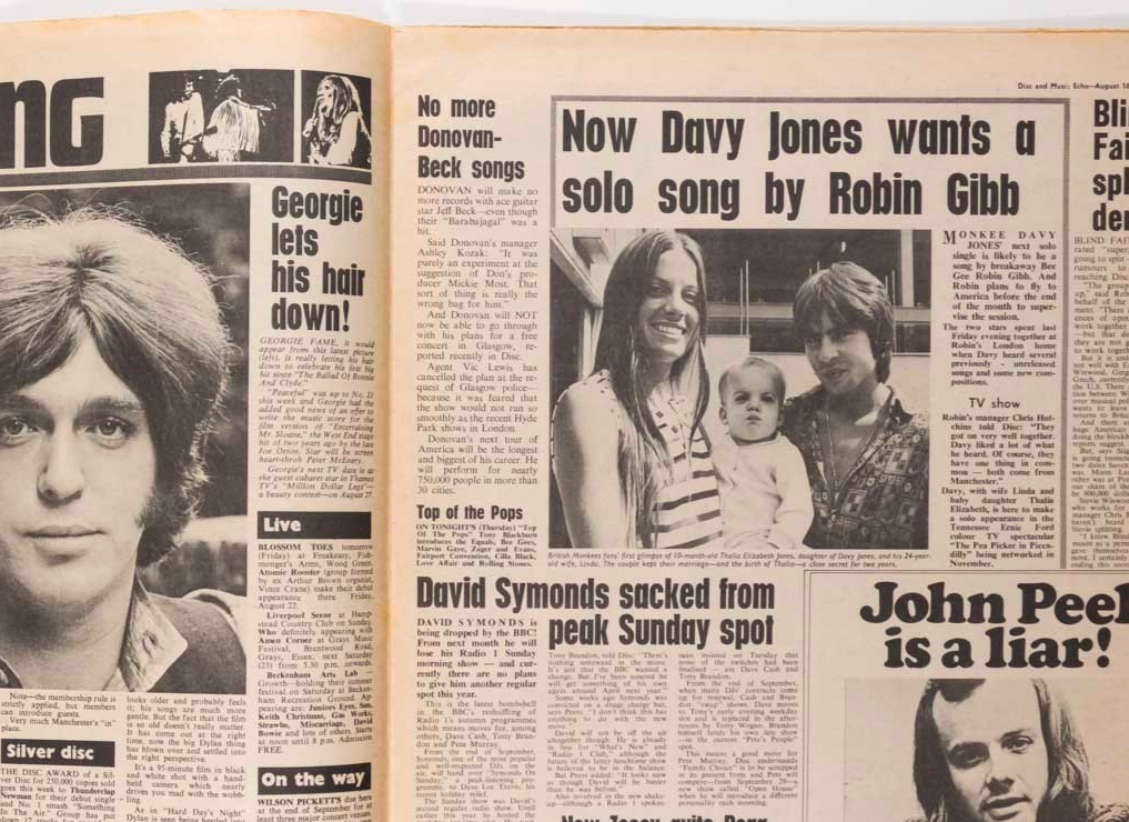 John Lennon ELVIS Marianne Faithfull DISC MUSIC ECHO 16 August 1969 Peter Green
