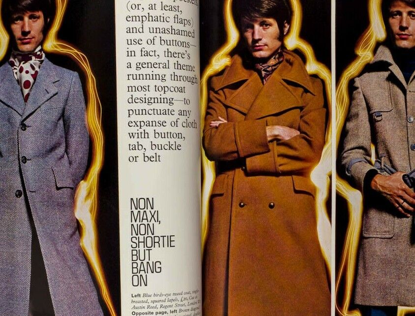 John Surtees HARDY AMIES Audrey Hepburn DAVID BAILEY Men In Vogue UK Winter 1969