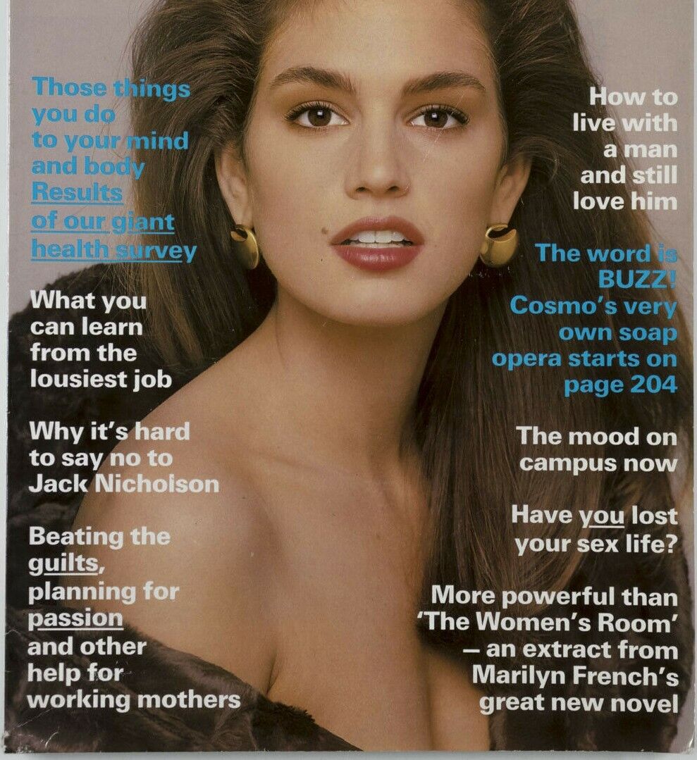 CINDY CRAWFORD Emily Lloyd JACK NICHOLSON Yasmin Le Bon JAMES WEDGE Cosmopolitan