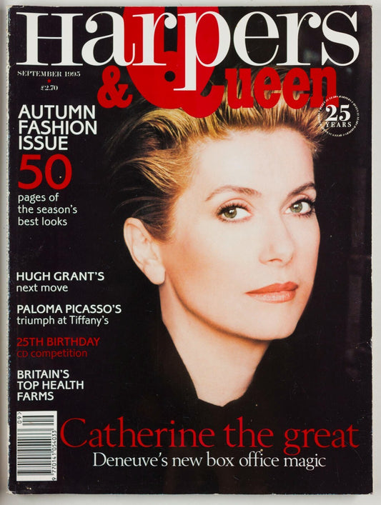 CATHERINE DENEUVE Hugh Grant PALOMA PICASSO Tiffany's  HARPER'S & QUEEN magazine