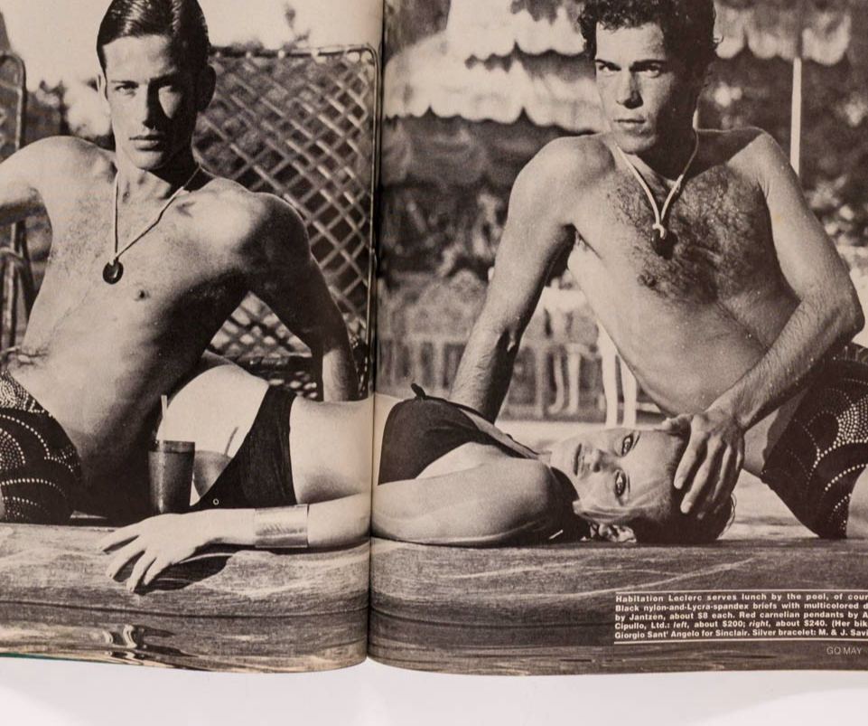 ALBERTO RIZZO Haiti SWIMWEAR Summer Fashion US GQ magazine May 1976 Shorts VTG