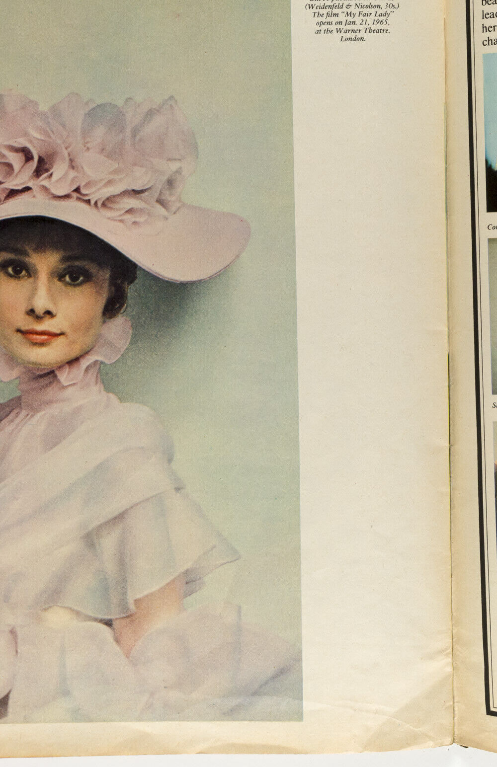 AUDREY HEPBURN Cecil Beaton MY FAIR LADY costume preview 1960's weekend magazine